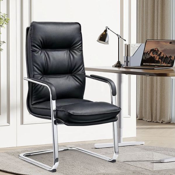Ghế chân quỳ lưng cao nệm da - Mã: 635