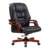 Ghế giám đốc bọc da công nghiệp chân gỗ - Mã: 4026