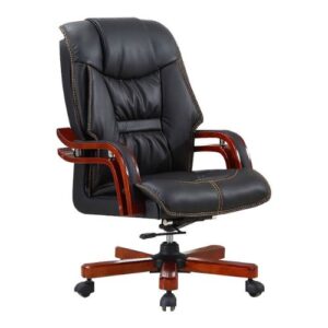 Ghế giám đốc bọc da công nghiệp chân gỗ - Mã: 4026