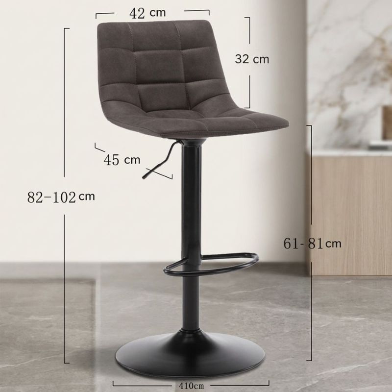 Kích thước chi tiết ghế quầy bar tang giảm chiều cao
