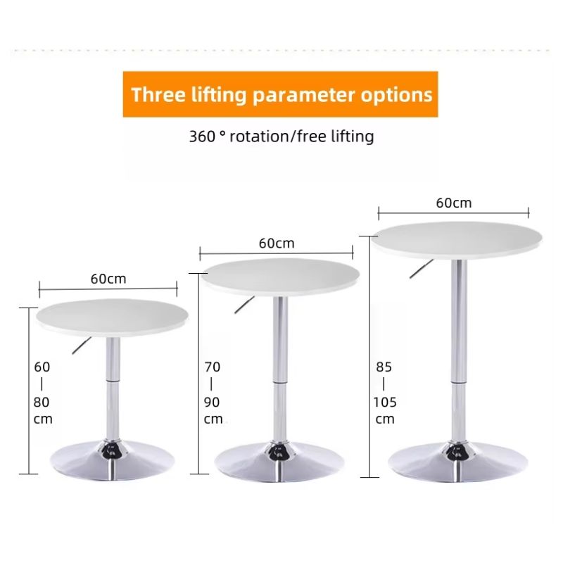Kích thươc bàn bar chân tăng giảm mặt gỗ BZ001