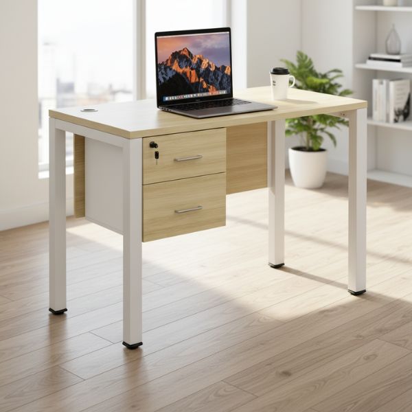 Bàn làm việc chân sắt 1m2 đẹp giá rẻ - Mã: 012M
