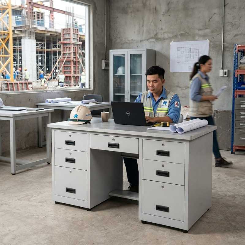 Bàn làm việc công trình 1m4 - Mã: 7236 - Ảnh 5