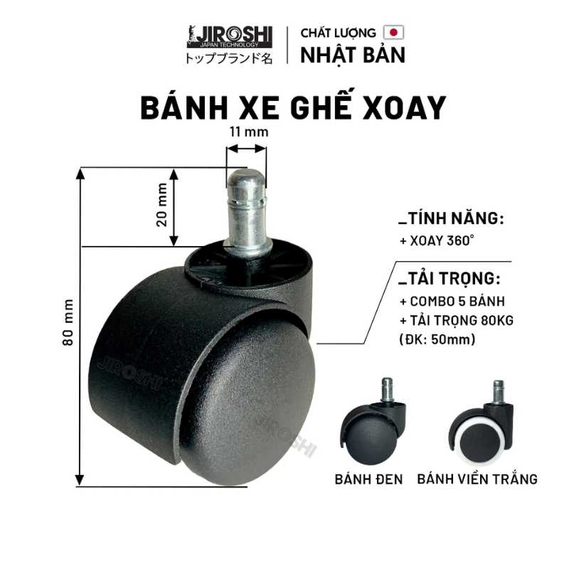 Bánh xe ghế văn phòng các loại - Mã: 7325 - Ảnh 9