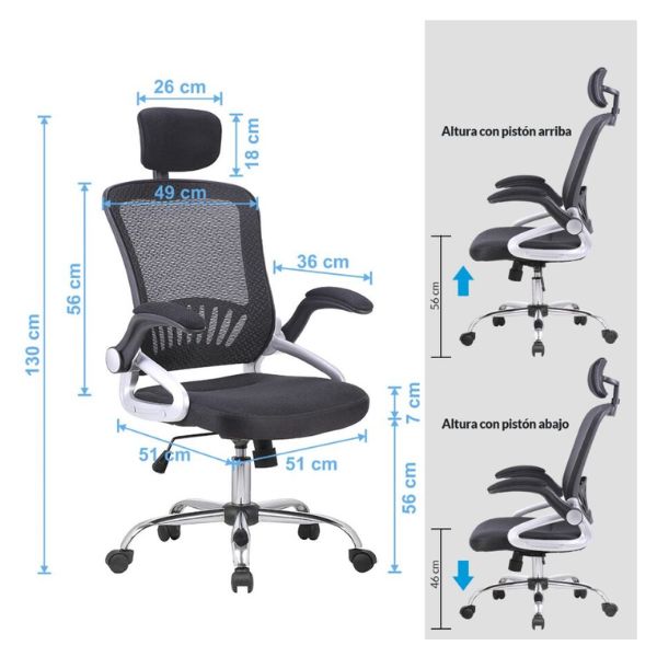Kích thước ghế công thái học giá rẻ gogen 6147