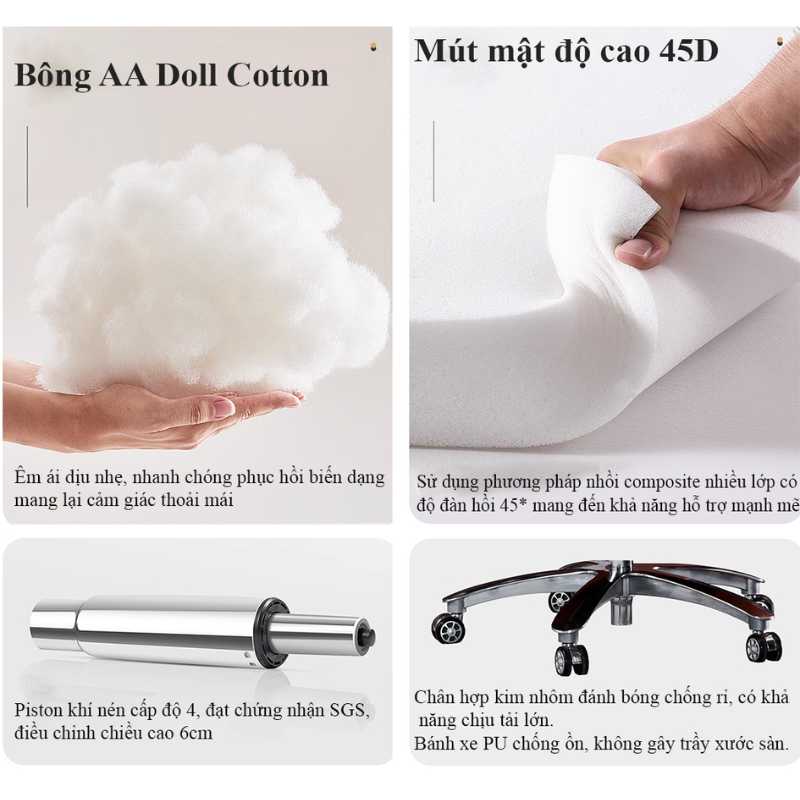 Ghế giám đốc da bò nguyên tấm