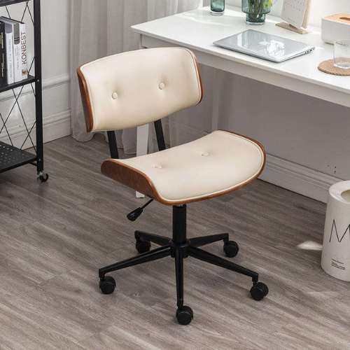 Ghế da văn phòng lưng gỗ plywood - Mã: 2497
