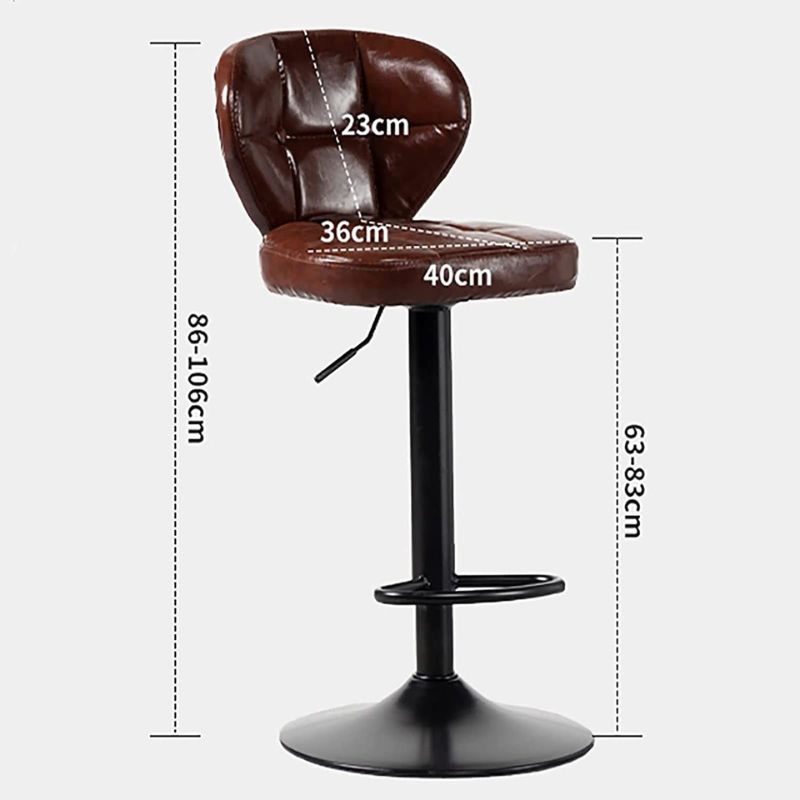 Kích thước Ghế đảo bếp cao cấp nệm da B027