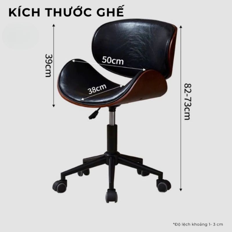 Kích thước ghế văn phòng chân xoay