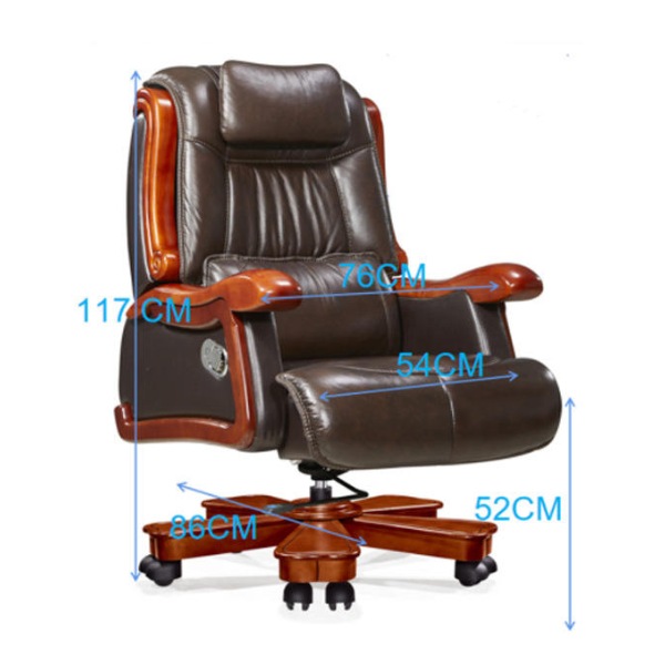 Kích thước chi tiết ghế da thật nhập khẩu