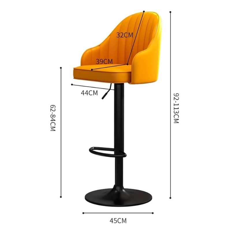 Kích thước Ghế quầy bar cao cấp đệm da B020