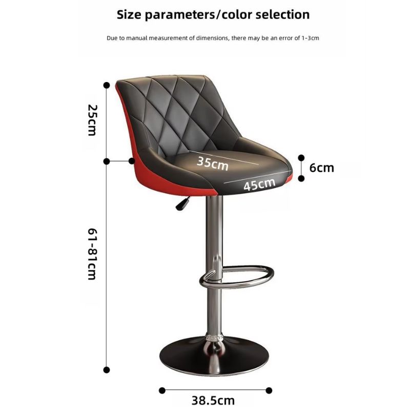 Kích thươc ghế bar nệm da B028