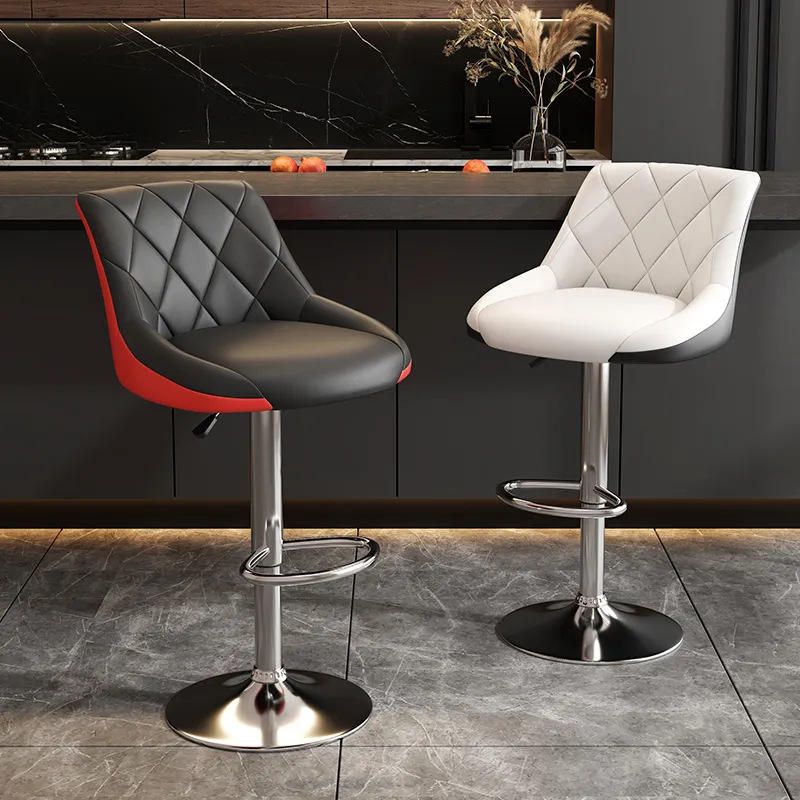 ghế quầy bar cao nệm da hiện đại