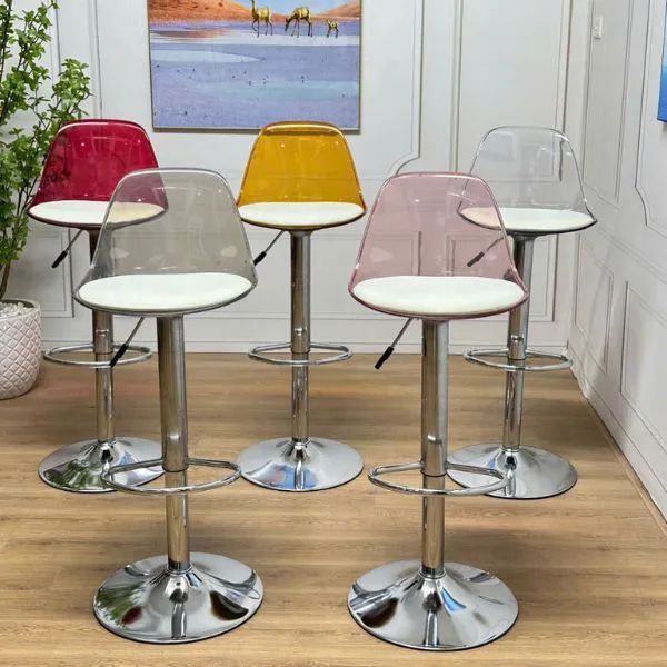 ghế bar mica lót nệm