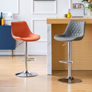 Ghế quầy bar nệm da chân tăng giảm - Mã: B021