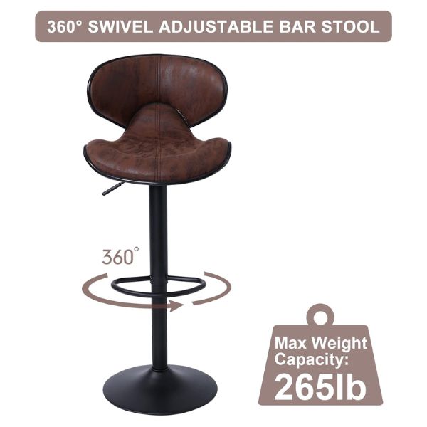Ghế quầy bar nệm da lưng cánh bướm - Mã: 1477 - Ảnh 10