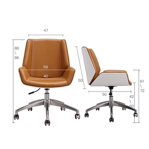 Kích thước ghế văn phòng lưng gỗ plywood
