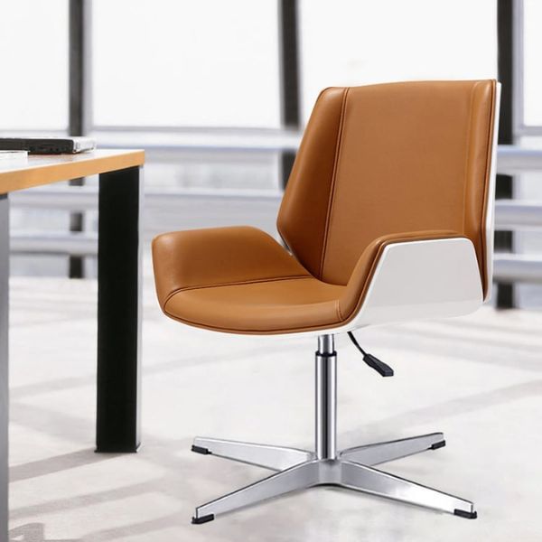 Ghế xoay chân cố định lưng gỗ polywood - Mã: 6325