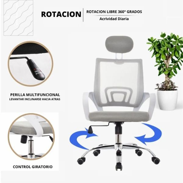 Ghế Xoay Có Tựa Đầu Giá Rẻ 4928