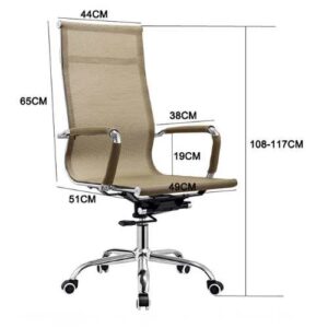 Kích thước ghế xoay lưng lưới cao Mã 6323