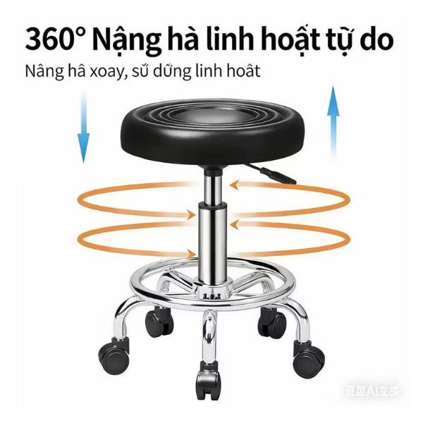 Ghế xoay nệm tròn có tựa lưng - Mã: 0179 - Ảnh 11