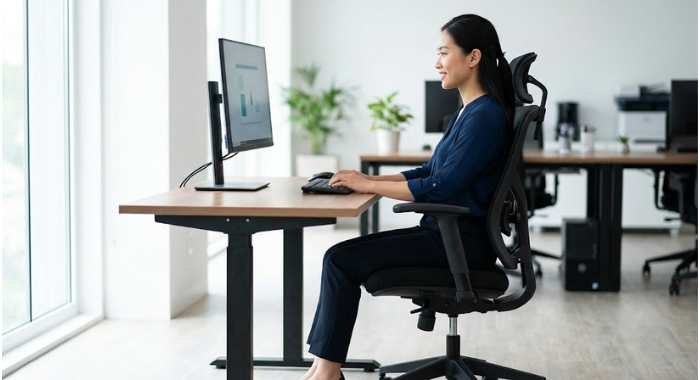 tư thế ngồi văn phòng đúng cách