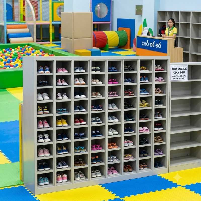 Tủ kệ giầy 56 ngăn sắt sơn tĩnh điện - Mã: 56C7K