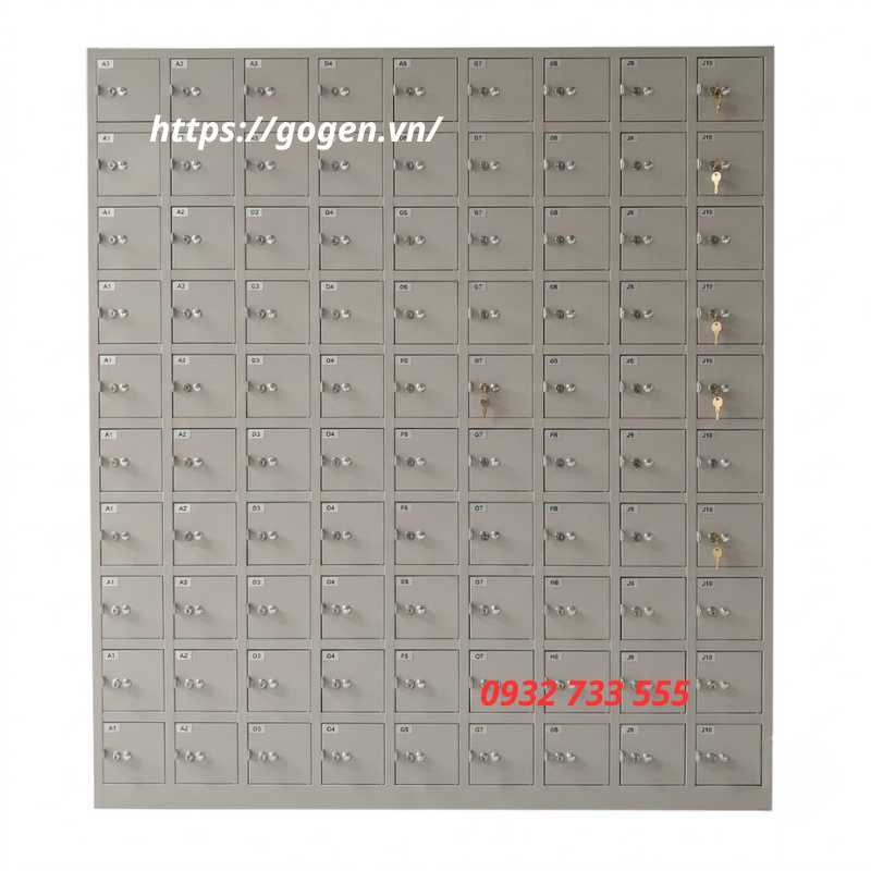 Tủ locker 100 ngăn đựng điện thoại - Mã: DT100C10K - Ảnh 3