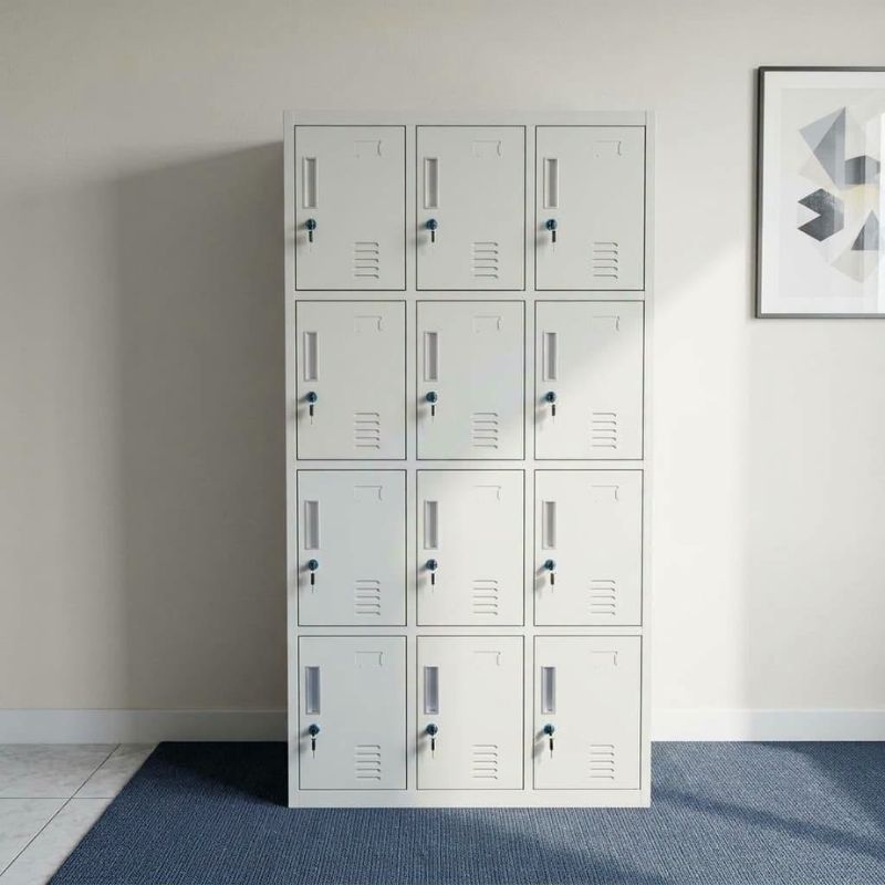 Tủ sắt locker 12 ngăn sắt sơn tĩnh điện - Mã: TLK12 - Ảnh 4