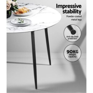 Bàn ăn mặt đá tròn ceramic nhập khẩu - Mã: BA52 22 ban an mat da tron ceramic nhap khau ma ba52 9