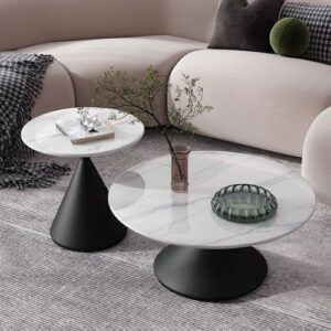 Bàn sofa đôi mặt đá chân sắt - Mã: 3011