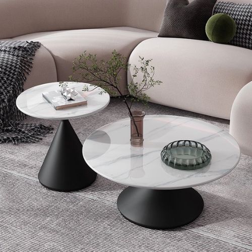 Bàn sofa đôi mặt đá chân sắt - Mã: 3011