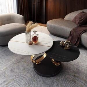 Bàn sofa thông minh mặt đá tròn