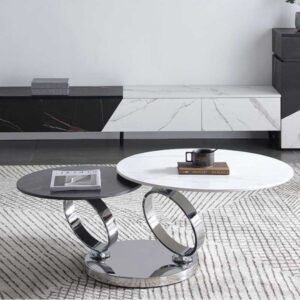 Bàn sofa thông minh mặt đá tròn - Mã: 3016
