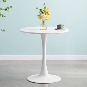 Bàn tulip tròn mặt gỗ đẹp - Mã: 8093