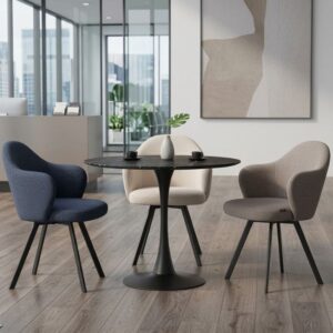 Ghế ăn bọc vải xoay 360 độ Trace - Mã: 5300 36 ghế ăn có tay vịn bọc vải