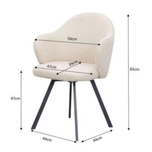 Ghế ăn bọc vải xoay 360 độ Trace - Mã: 5300 35 kích thước ghế phòng ăn hiện đại