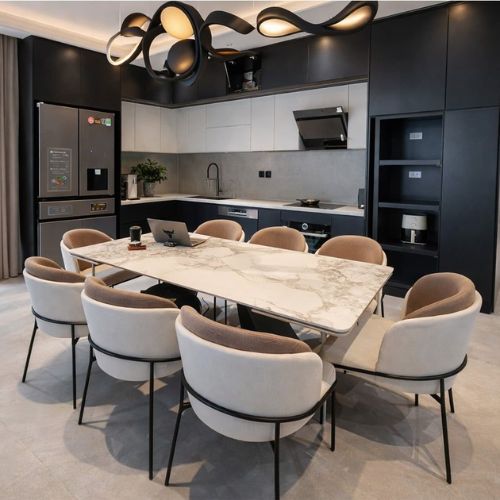 Ghế ăn Minotti cao cấp chân sắt - Mã: 5402 15 Ghế ăn Minotti cao cấp chân sắt - Mã: 5402 - Ảnh 15
