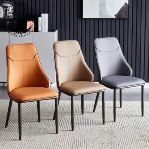 Ghế bàn ăn bọc da chân thép carbon - Mã: 5293