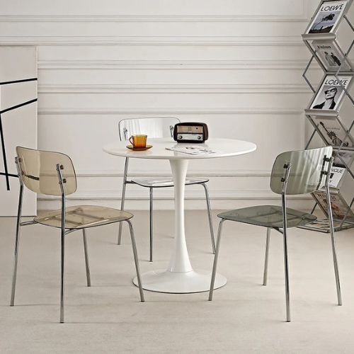 Ghế cafe mica trong suốt chân mạ crom - Mã: 1478 - Ảnh 4