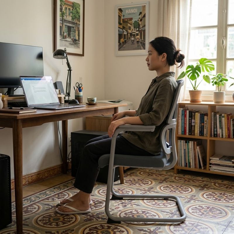 Ghế chân quỳ công thái học lưng lưới - Mã: 8456 - Ảnh 8