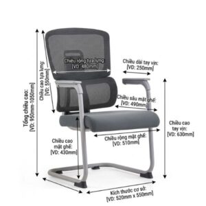 kích thước ghế họp công thái học