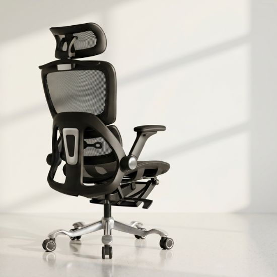 Ghế Công Thái Học (Black) - Mã: 892, Lưng Lưới Vẩy Rồng, Tay Vịn 5D, Chân Nhôm 150kg 4 Ghế Công Thái Học (Black) - Mã: 892, Lưng Lưới Vẩy Rồng, Tay Vịn 5D, Chân Nhôm 150kg - Ảnh 4