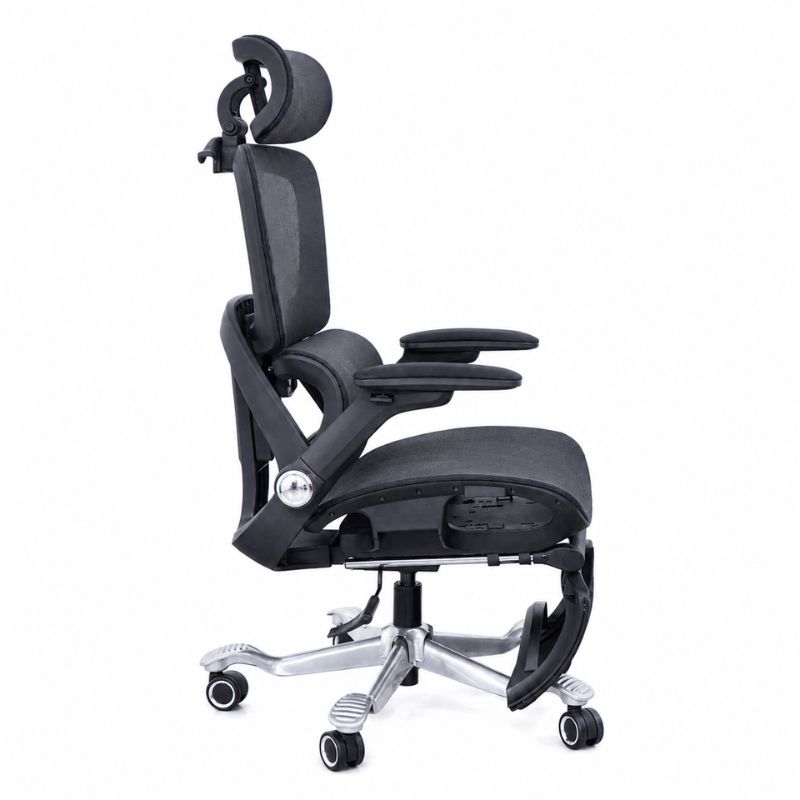 Ghế Công Thái Học (Black) - Mã: 892, Lưng Lưới Vẩy Rồng, Tay Vịn 5D, Chân Nhôm 150kg 9 Ghế Công Thái Học (Black) - Mã: 892, Lưng Lưới Vẩy Rồng, Tay Vịn 5D, Chân Nhôm 150kg - Ảnh 9