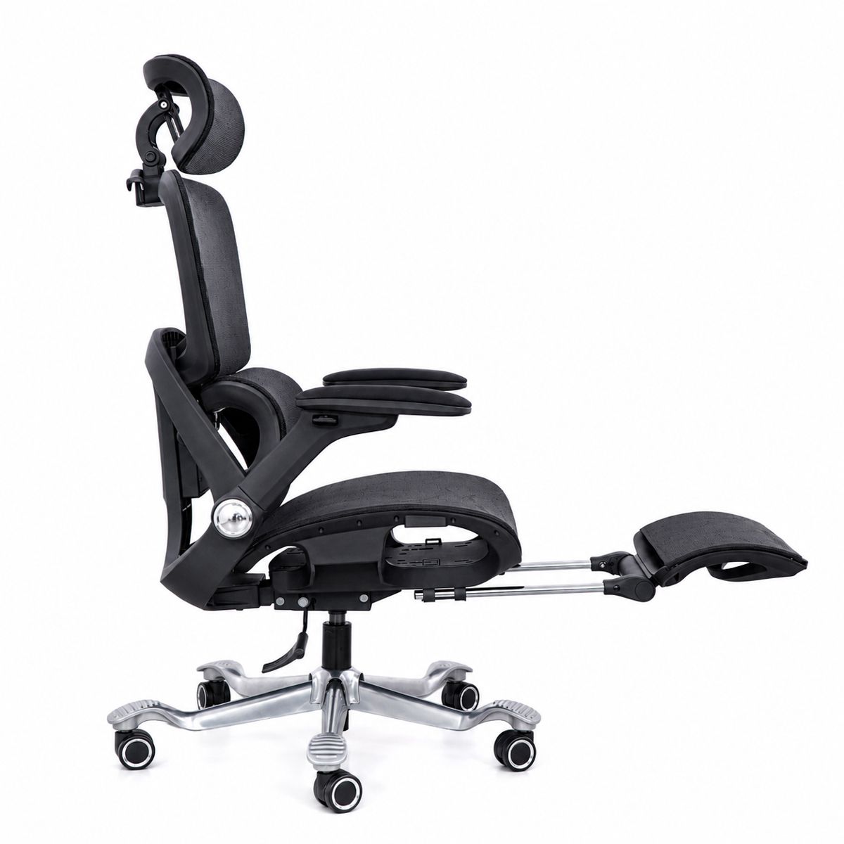 Ghế Công Thái Học (Black) - Mã: 892, Lưng Lưới Vẩy Rồng, Tay Vịn 5D, Chân Nhôm 150kg 29 ghế xoay văn phòng chân nhôm 150kg