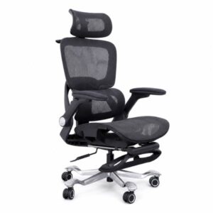 Ghế Công Thái Học (Black) - Mã: 892, Lưng Lưới Vẩy Rồng, Tay Vịn 5D, Chân Nhôm 150kg