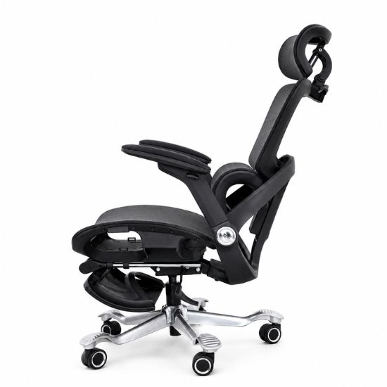 Ghế Công Thái Học (Black) - Mã: 892, Lưng Lưới Vẩy Rồng, Tay Vịn 5D, Chân Nhôm 150kg 26 ghế công thái học lưng lưới vảy rồng
