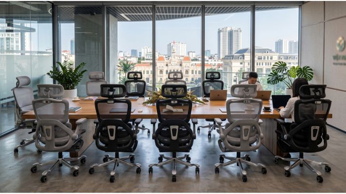 Ghế Công Thái Học (Black) - Mã: 892, Lưng Lưới Vẩy Rồng, Tay Vịn 5D, Chân Nhôm 150kg 27 ghế công thái học tay vịn 5d