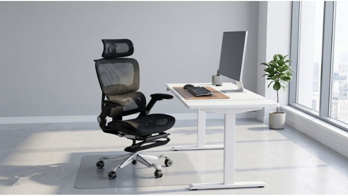Ghế Công Thái Học (Black) - Mã: 892, Lưng Lưới Vẩy Rồng, Tay Vịn 5D, Chân Nhôm 150kg 24 ghế công thái học 892