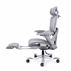 Ghế công thái học lưới vẩy rồng (Gray) - Mã: 891, Tay vịn 5D, Chân hợp kim nhôm 17 ghe cong thai hoc luoi vay rong 891 tay vin 5d chan hop kim nhom 5